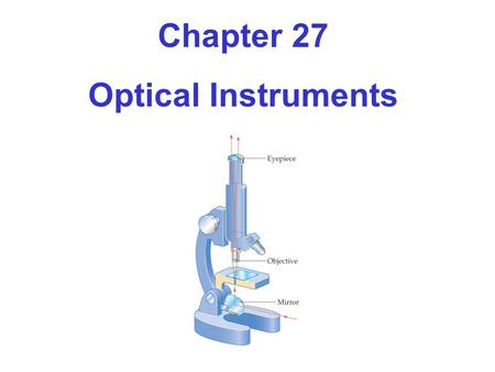 Chapter 27 Optical Instruments.