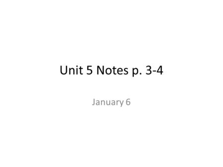 Unit 5 Notes p. 3-4 January 6. Jan 6 - Objectives You will be able to define – Atomic radius – Electronegativity – Ionization Energy – Electron Affinity.