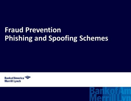 Phishing and Spoofing Schemes