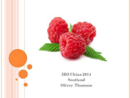 IRO China 2014 Scotland Oliver Thomson