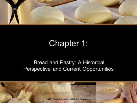 © 2009 Cengage Learning. All Rights Reserved. Chapter 1: Bread and Pastry: A Historical Perspective and Current Opportunities.