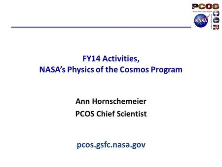 Physics of the Cosmos Science Objectives