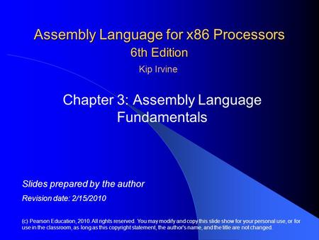 Assembly Language for x86 Processors 6th Edition