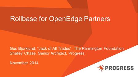 Rollbase for OpenEdge Partners