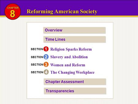 8 Reforming American Society Religion Sparks Reform