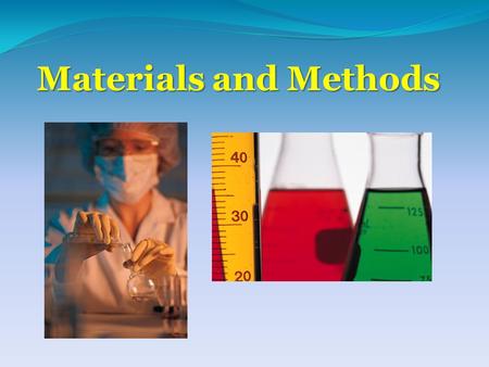 Materials and Methods. Organization of a paper 5 sections Introduction— Why did you do it? Materials and Methods— How? Results— What did you find? Discussion–