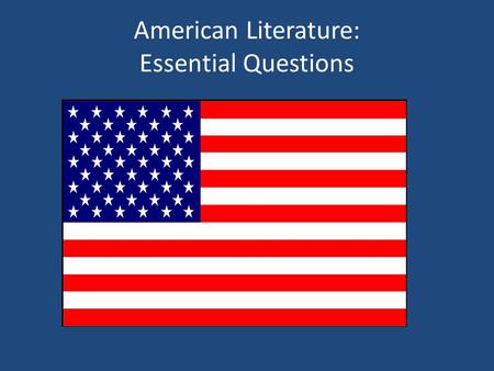 write my american literature powerpoint presentation