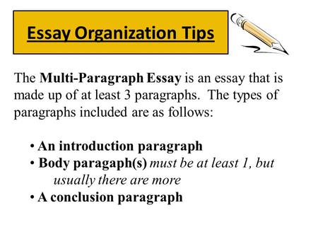 Essay Organization Tips