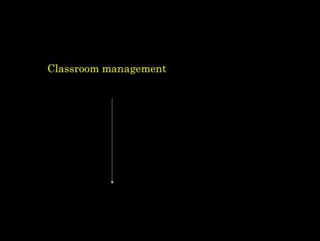 Classroom management. Briefly describe what you think ‘classroom management’ means? Can you give any examples of current practice?