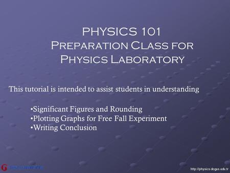 Preparation Class for Physics Laboratory