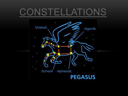 CONSTELLATIONS. WHAT ARE CONSTELLATIONS? A group of stars that form a pattern in the sky.
