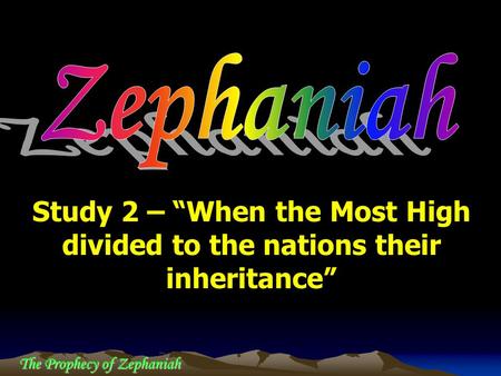 The Prophecy of Zephaniah