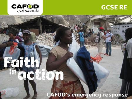 Www.cafod.org.uk. CAFOD works with local organisations on the ground, or ‘partners’, who can respond to emergencies immediately and are used to working.