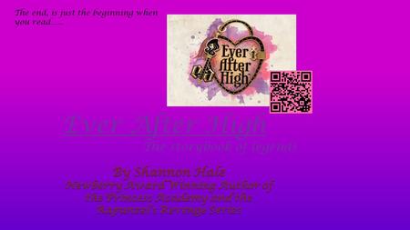 Ever After High The storybook of legends By Shannon Hale