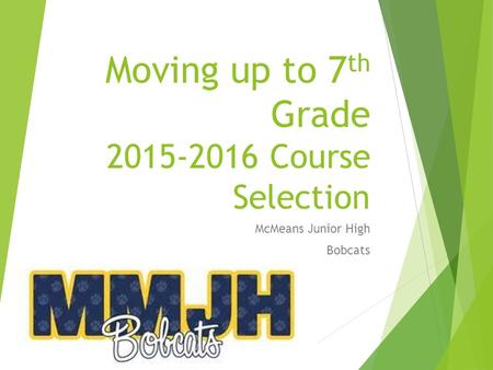 Moving up to 7th Grade Course Selection