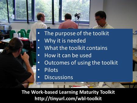 The Work-based Learning Maturity Toolkit
