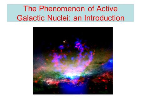 The Phenomenon of Active Galactic Nuclei: an Introduction.