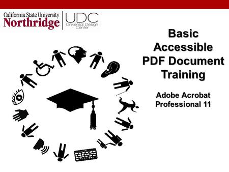 Basic Accessible PDF Document Training Adobe Acrobat Professional 11.