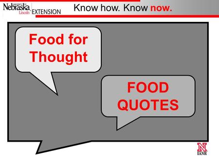 Food for Thought FOOD QUOTES.