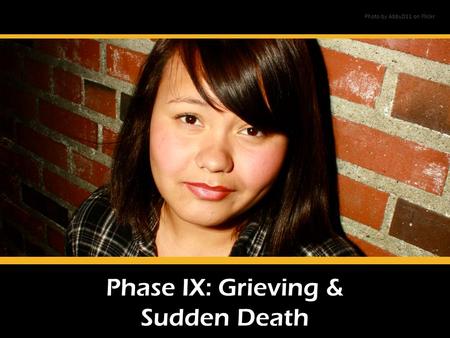 Phase IX: Grieving & Sudden Death Photo by AbbyD11 on Flickr.