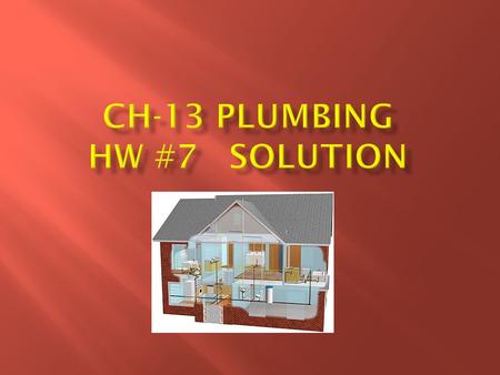  Determine the waterline components needed to complete the water supply for the bathroom shown in figures 13-6 and 13-7.