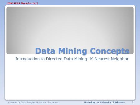 Introduction to Directed Data Mining: K-Nearest Neighbor