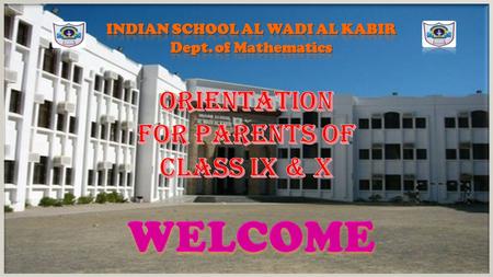 Indian School Al Wadi Al Kabir Dept. of Mathematics