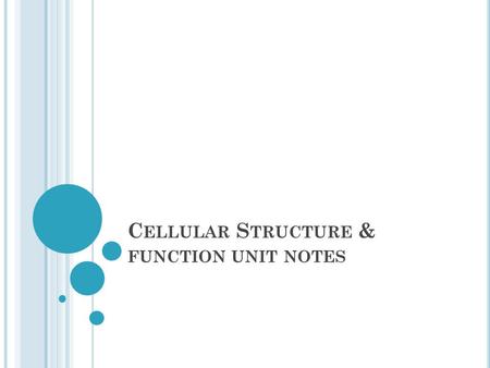 Cellular Structure & function unit notes