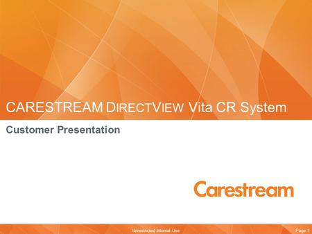 CARESTREAM DIRECTVIEW Vita CR System