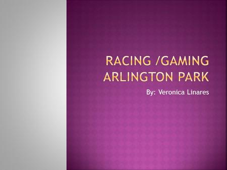 By: Veronica Linares.  Arlington Park first opened on October 13 th 1927.  It is located on 2200 W. Euclid, Arlington Heights, IL.  Arlington played.