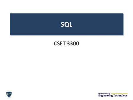 SQL CSET 3300.