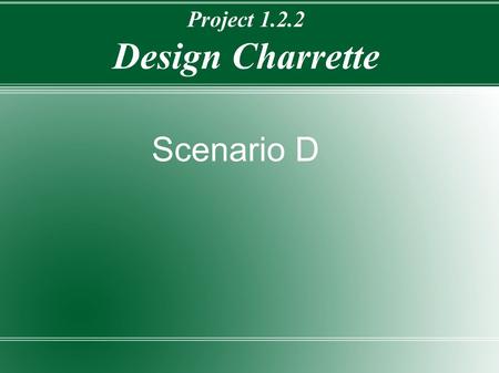 Project Design Charrette