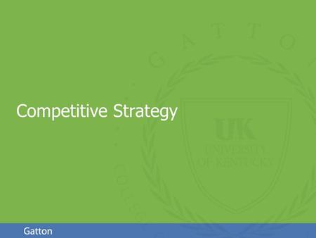 Page 1 Competitive Strategy. Page 2 Business-level [Competitive] Strategy Since we’re in the XYZ industry, how do we compete? Profit = (Price – Cost)