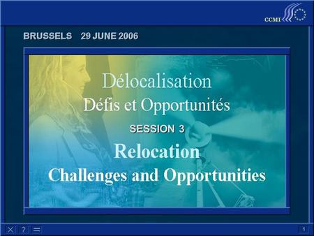 1 BRUSSELS 29 JUNE 2006 SESSION 3. 2 JÜRGEN NUSSER, DELEGATE CONSULTATIVE COMMISSION ON INDUSTRIAL CHANGE EUROPEAN ECONOMIC AND SOCIAL COMMITTEE GENERAL.