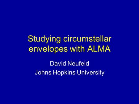 Studying circumstellar envelopes with ALMA
