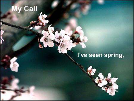 My Call I’ve seen spring, I’ve seen fall, I’ve seen gate,