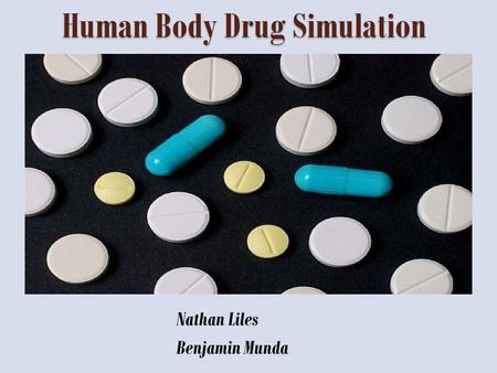 Human Body Drug Simulation Nathan Liles Benjamin Munda.