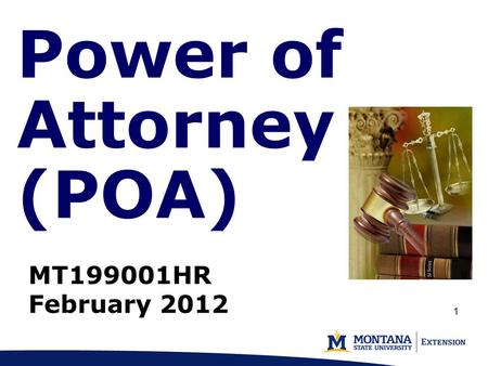11 Power of Attorney (POA) MT199001HR February 2012.
