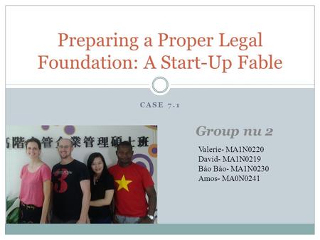 Preparing a Proper Legal Foundation: A Start-Up Fable