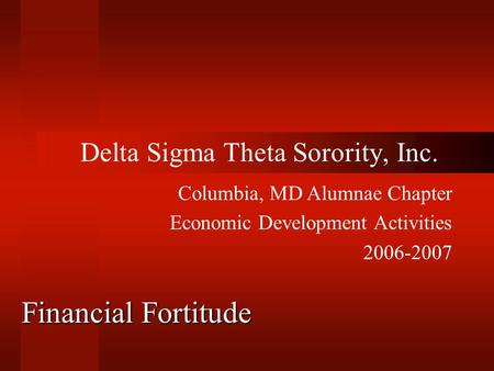 Delta Sigma Theta Sorority, Inc.