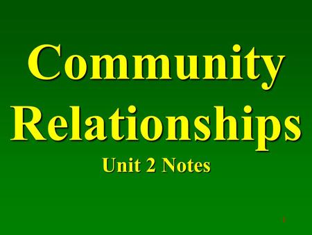 1 Community Relationships Unit 2 Notes. 2 Niche is the species ’ occupation and its Habitat location of species (its address)