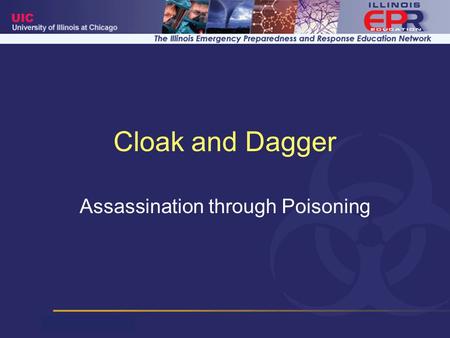 Cloak & Dagger Cloak and Dagger Assassination through Poisoning.