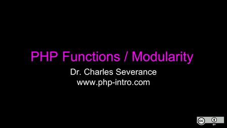 PHP Functions / Modularity