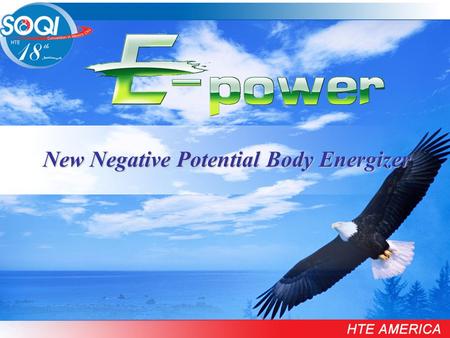 New Negative Potential Body Energizer. Negative Potential Energy = The Energy for Rest High Frequency Energy = More ATP.