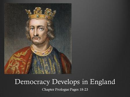 Democracy Develops in England