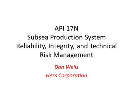 Don Wells Hess Corporation