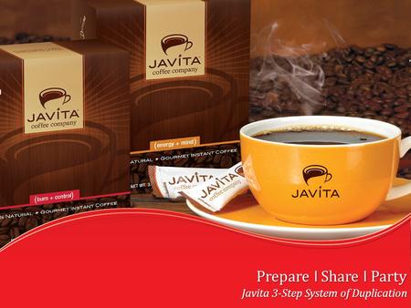 Prepare l Share l Party Javita 3-Step System of Duplication.