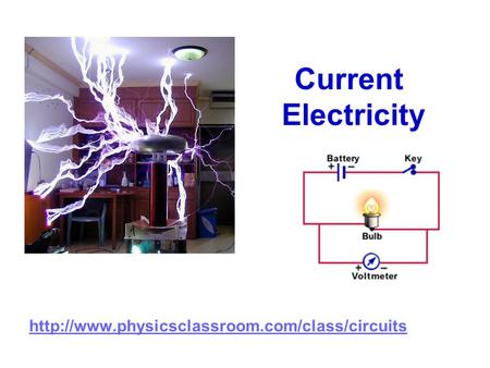 Current Electricity http://www.physicsclassroom.com/class/circuits.