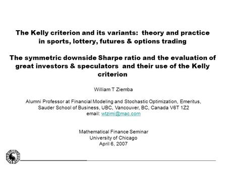 Mathematical Finance Seminar
