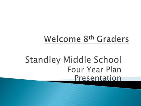 Standley Middle School Four Year Plan Presentation.